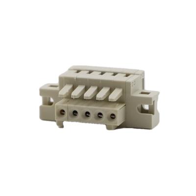 China Copper 2P 3P 4P 5P 6P 7P 8P 9P 10P 12P Pluggable Connector Terminal 5mm 20A terminal plug block For PCB for sale