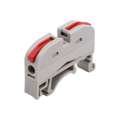 China Electronic Electrical DIN Rail Terminal Blocks Quick Wiring DIN RAIL splice style 1 to 1 QUICK CONNECT wire connector terminal block for sale