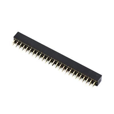 China Industrial Control Shengli 2.54mm female header 2x25p 1x40p pin header single double row pcb Connector right angle pin header for sale