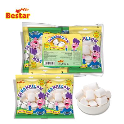 China Natural high quality halal marshmallows 150g round flavor vanilla marshmallow in cube marshmallows for sale