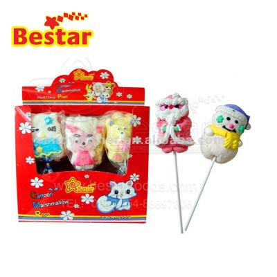 China Best Selling Normal Christmas Cartoon Marshmallow Natural Lollipop for sale