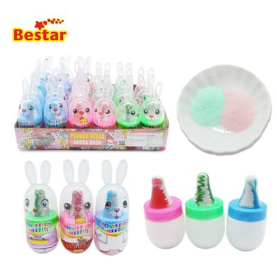 China Normal Cute Rabbit Design Nipple Bottle Cartoon Cute Hard Candy Candy With Sour Powder for sale