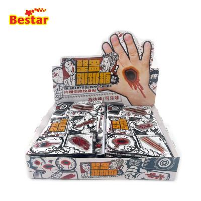 China Halloween Normal Full Size Gothic Hot Sale Candy Spoof Tattoo Scrolling Stickers With Popping Candy for sale