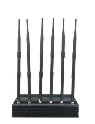 China 6 antenna desktop signal jammer for LoJack and mobile phone for sale