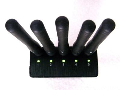 China 3G/4G Mobile Phone Signal Jammer with 5 Powerful Antenna (4G LTE +Wimax) for sale