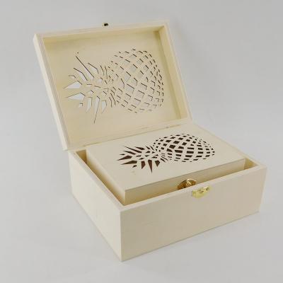 China China Custom Laser Cut Pine Plywood Wooden Boxes for sale