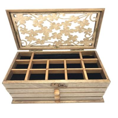 China China Antique Style Luxury Solid Wood Jewelry Storage Box for sale