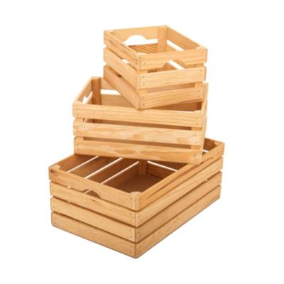 China China rustic cheap pine wood handcrafted fruit gift crates box wholesale for sale