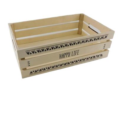 China Sustainable china hot sale wooden storage crates manufacture crate for sale