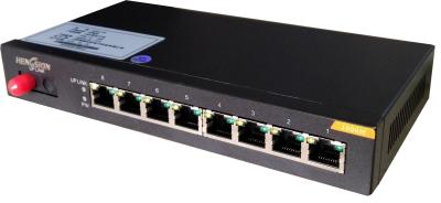 China Gigabit network switch 8 port 10 / 100 / 1000M + 1 port 1000M fiber optic Network Switch easy installation for sale