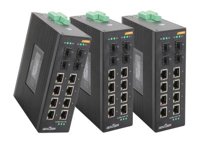 China Unmanage Industrial Gigabit ethernet switch din rail  802.3z Standards 8 port switch poe for sale