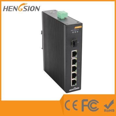 China 5 el interruptor industrial/5 de la red de Ethernet del puerto de SFP FX 5 del puerto/1 gigabit del megabit TX vira el interruptor del Poe hacia el lado de babor en venta