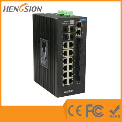 China Interruptor 14 100 del puerto del gigabit 28 bajos TX + 4 100 FX bajo de + interruptor bajo de la fibra óptica 4 * de 1000 SFP en venta