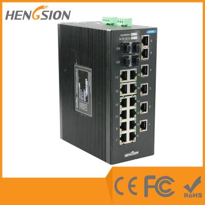 China Ethernet industrial Unmanaged de EIB28-18E-4G cambia el puerto de 1000Base-X SFP en venta