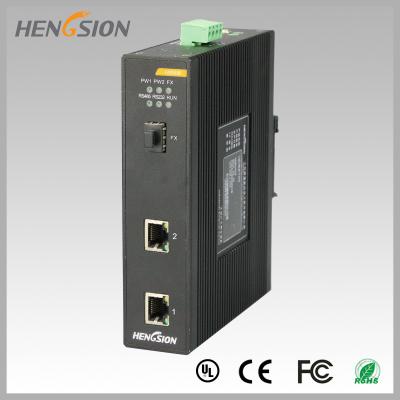 China Din Rail Industrial Gigabit Ethernet Switch 2 Electric Port And 1 Sfp Fx for sale