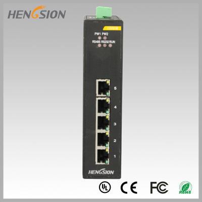 China 10Gbps 5 Electric port Industrial Gigabit Ethernet Switch din rail mount for sale