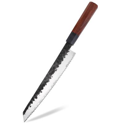 China Minimalist 8 Inch Kitchen Fruit Knife Stainless Steel Paring Knife With Quality Octagon Wood Handle for sale