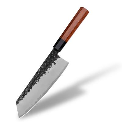 China 8 Inch Professional Minimalist Chef Knife Meat Knife Stainless Steel Forged Kitchen Knife With Octagon Wood Handle for sale