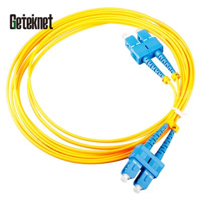 China LSZH SC UPC Duplex SC (PVC optional) 45M 50M 60M to SC fiber optic patch cord SM 9/125 singlemode fiber optic patch cord OS2 fiber optic suppliers for sale