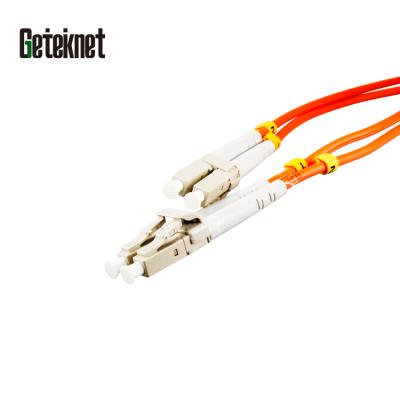 China LSZH (PVC optional) 0.5M LC to LC OM2 Fiber Optic Patch Cord Duplex MM 50/125 LSZH Fiber Optic Patch Cord Orange Fiber Optic Jumper for sale