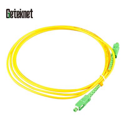 China FTTH 1M SC to SC Fiber Optic Patch Cord SM OS2 9/125 Singlemode Simplex LSZH Yellow Fiber Optic Patch Cord Fiber Optic Suppliers for sale