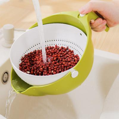 China Double layer fruit vegetable viable multifunctional wash bowl for kitchen sink rotary drain chinese dropshipping supplier for sale