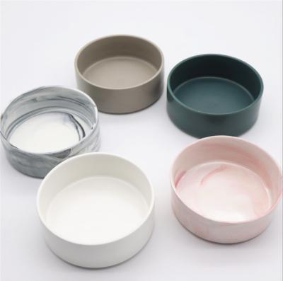 China Factory wholesale high quality sustainable pet dog food water top selling ceramic bowl in marble pattern dropshipping chinese suppliers for sale