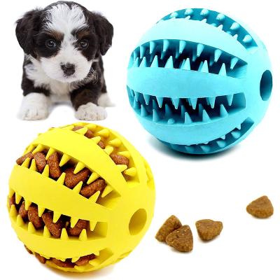 China Viable Toy Rubber Puppy Ball Dog Teeth Cleaning Molar Chewing Ball Pet Snack Large Dog Molar Cleaning for sale