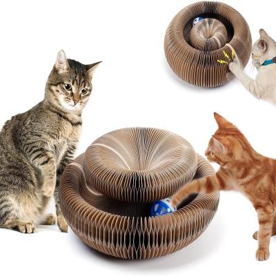 China Wholesale Viable Wear-resistant Non-scratch Cat Toy Organ Cat Scratching Board Foldable Strong Magnetic for sale