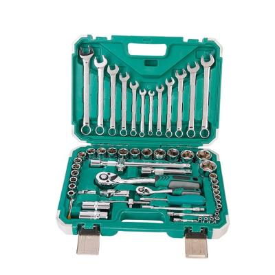 China 61pcs Heavy Duty Repair Hand Repair Kit Box Wrench Socket Repair Tools for sale