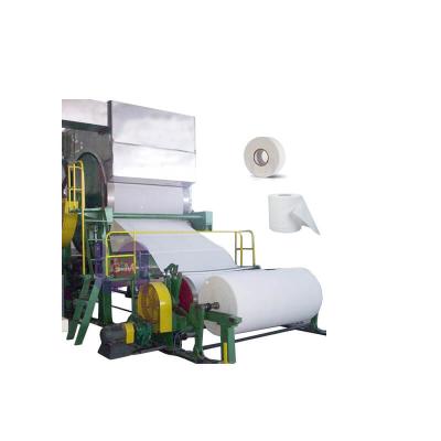 China waste paper and bamboo pulp to soft tissue toilet paper manufacturing machine for sale