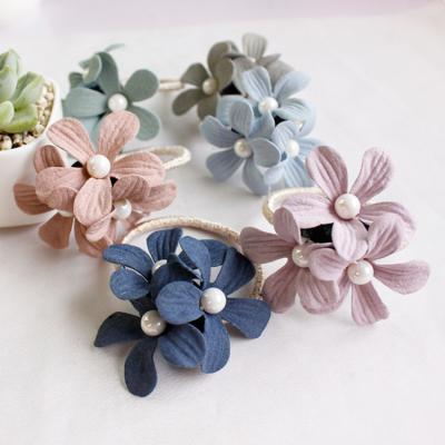 China Promotion JOJO Wholesale Custom Korean Ins Gift Style Daisy Elastic Hair Band Hair Ring Para El Cabello for sale