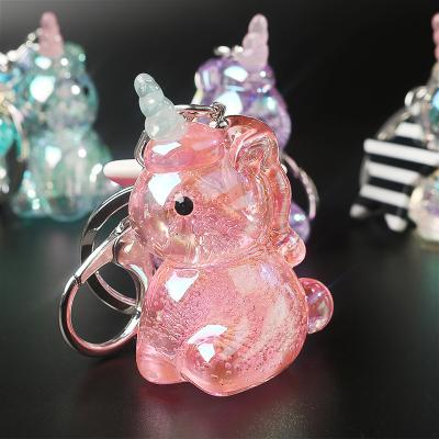 China Factory direct custom ins cute style cute girls Lucency Plastic Pendant Unicorn Kids Charm cartoon for sale