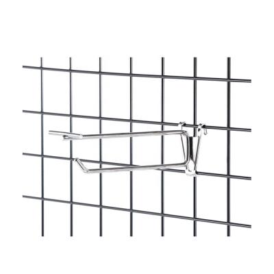 China Stocked Metal Gridwall Display Hanging Hooks With Tag Holder for sale