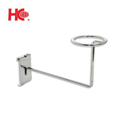 China Quick Installation Chrome Metal Hat Rack Gridwall Display Hook for sale