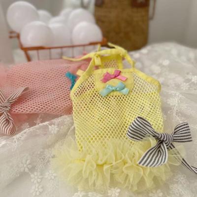 China Puppy Dress Puppy Skirt Pet Clothes Spring Summer Cool Breathable Mesh Yarn Dress for sale