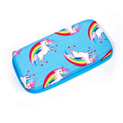 China Cute Cartoon Unicorn Pencil Case 3D EVA Large Capacity Pen Holder Durable Waterproof Marker Bag Pencil Case for Kids for sale