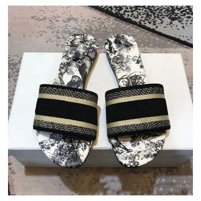 China Cushioning custom logo women's slides slippers home slippers wedges flat sandals B22 cHrIsTIAn JouR DIORE DONNA sandals sneaker for sale