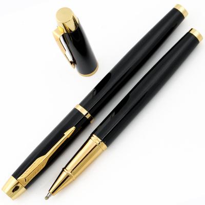 China Normal Glossy Black with Gold Tone Rollerball Pen for sale