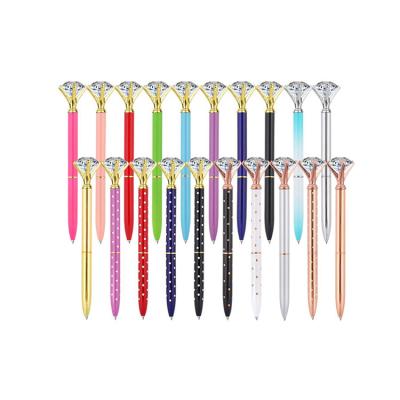 China Pen Promotion Gift Colorful Big Promotional Diamond Metal Ballpoint Crystal Pen for sale