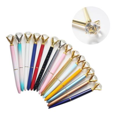 China Pen Promotion Big Top Diamond Multi Color Metal Crystal Pen Ball for sale