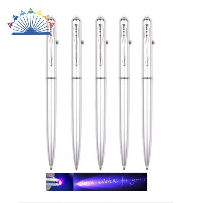 China Promotional Pen Invisible Ball Pen with Built-in UV Light Magic Pen for Secrecy for sale