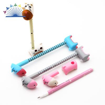 China office & School Pen Cartoon Ball Pen Lovely can hold the little hippo donkey ballpoint pen for sale