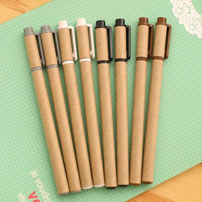 China Natural Custom Eco Inspired Gel Pen Printable Recycled Paper Pen for sale