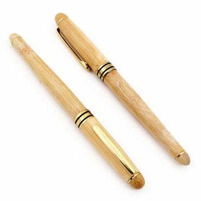 China Custom Logo Wooden Material Gel Ink Eco-friendly Natural Pen For Promotional Gift for sale