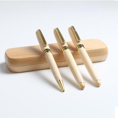 China Pen Eco Friendly Custom Logo Promotional Pen With Wooden Case for sale