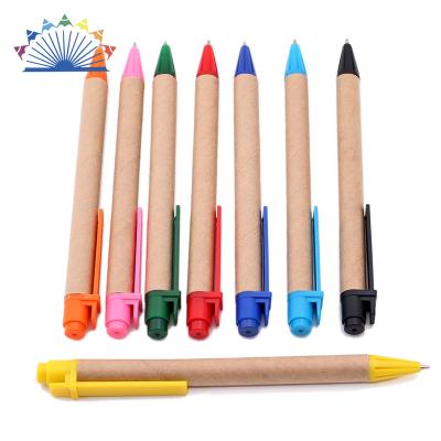 China Pen Ecological Logo Customized Promotional Eco Recyclable Paper Ball Pen for sale