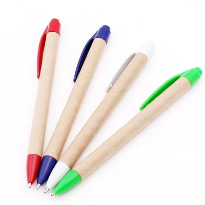 China Pen Cheap Logo Custom Promotional Recycled Ballpoint Pen Paper Eco-friendly Ballpoint Pen for sale