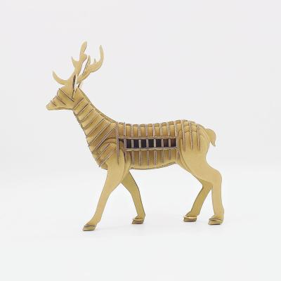 China Cartoon Toy Factory Customized New Product Pieces Cardboard 3D Deer Puzzle Super 3D Puzzle Lower Prices for sale