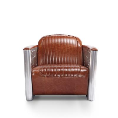 China Durable Super High Quality Contemporary Dining Chair Vintage Lounge Chair Genuine Leather Classic Chair for sale